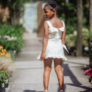 Cotton top and wrap skirt set