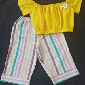 Linen Viscose Top and Pants Set