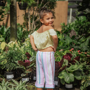 Linen Viscose Top and Pants Set