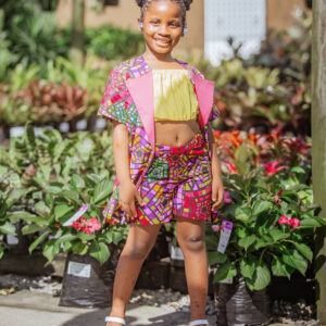 Colourful Jacket and Short Set